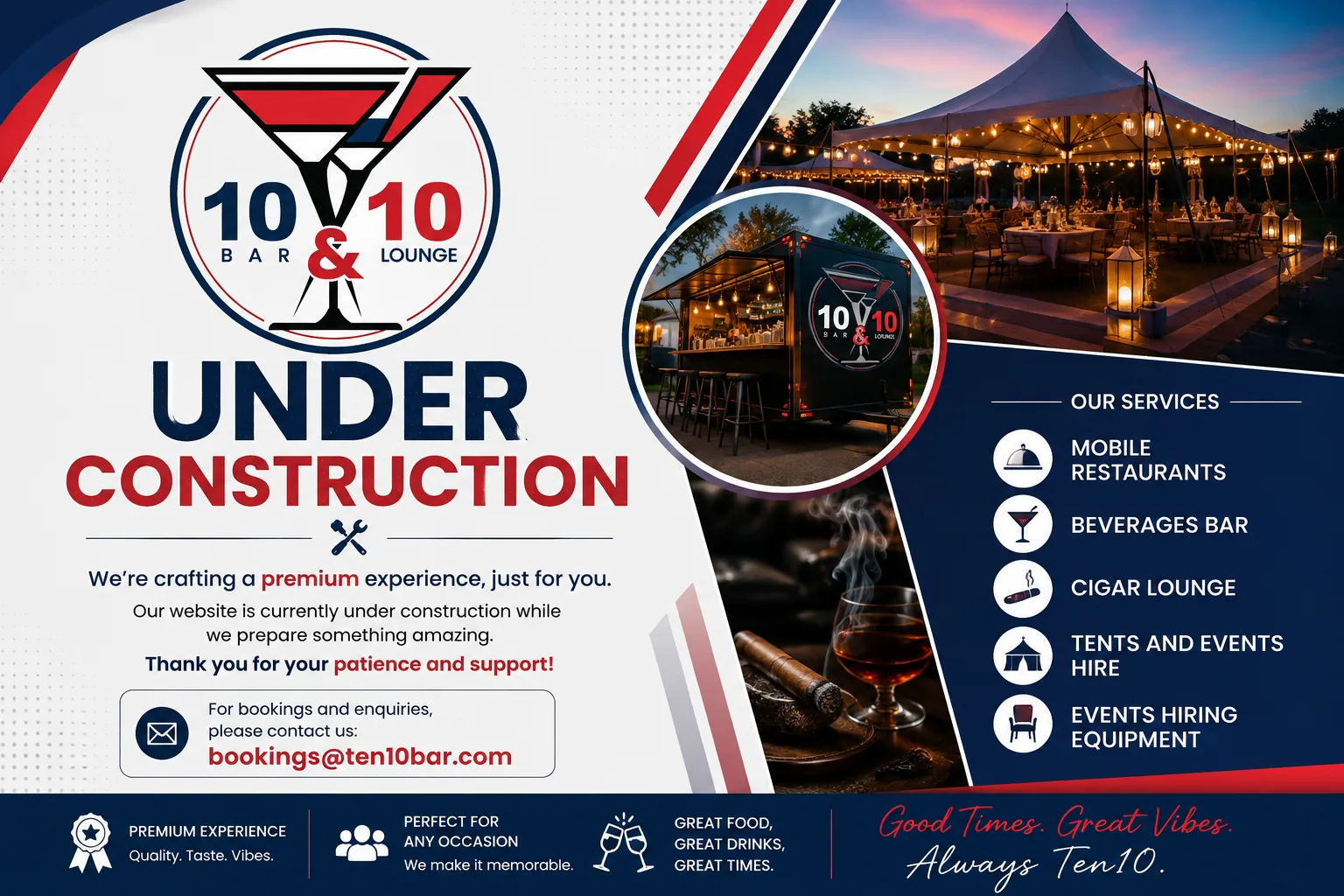 Ten10 Bar & Lounge (PTY) Ltd under-construction announcement artwork